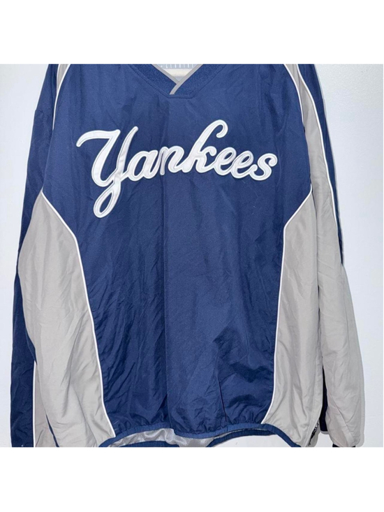 MLB Other - MLB New York Yankees Windbreaker Jacket Blue with White Side Panels and White 'Y